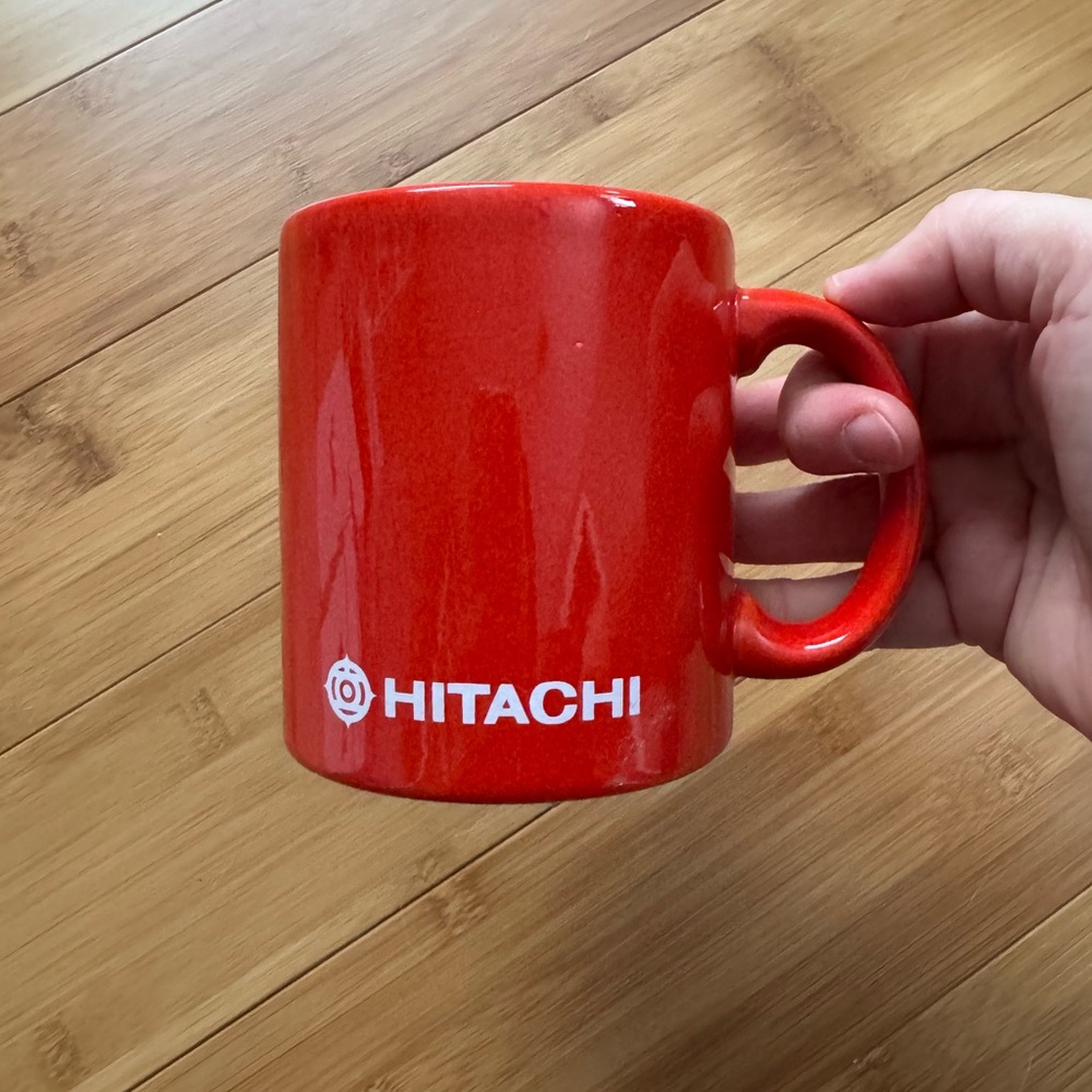 Vintage Hitachi Red Mug made by Waechtersbach West Germany